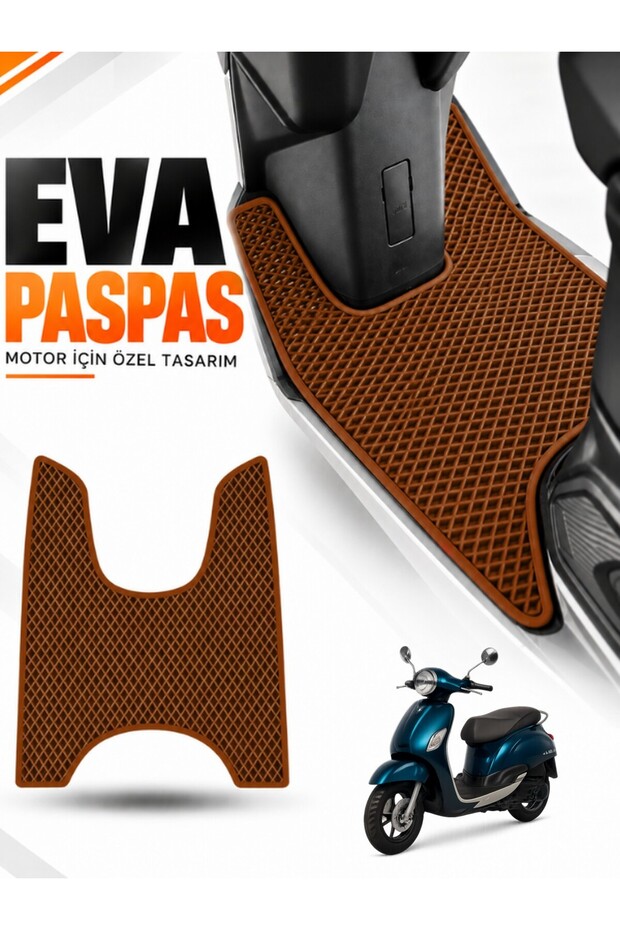 Falcon Cooper 50 Compatible Eva Motorcycle Mat Scooter Foot Mat Motor-Specific Brown