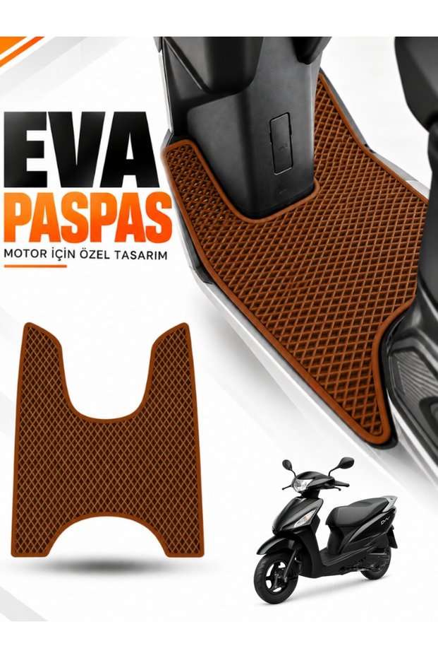 Honda Dio Compatible Eva Motorcycle Mat Scooter Foot Mat Motor-Specific Brown