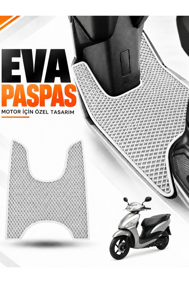 Honda Spacy 110 Compatible Eva Motorcycle Mat Scooter Foot Mat Motor-Specific White