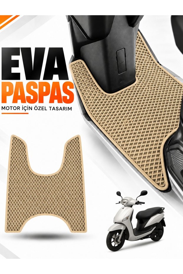 Motlux Ceo Compatible Eva Motorcycle Mat Scooter Foot Mat Motor-Specific Beige
