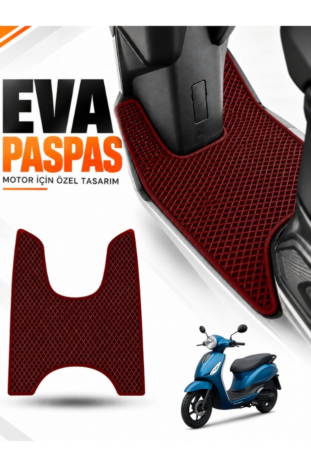 Rks Azure 50 Compatible Eva Motorcycle Mat Scooter Foot Mat Motor-Specific Claret Red