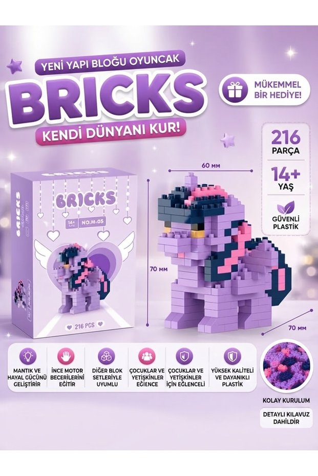 Bricks Stitch Mini Blok / Figür Seti (146 Parça)