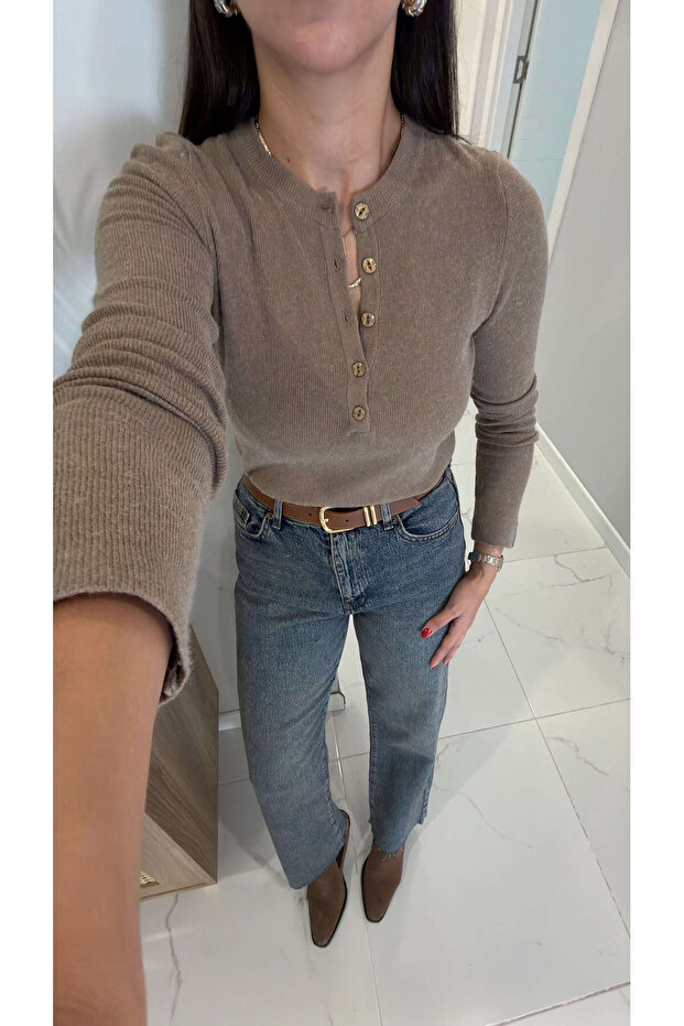 Domile Mink Gray Long Sleeve Knitwear