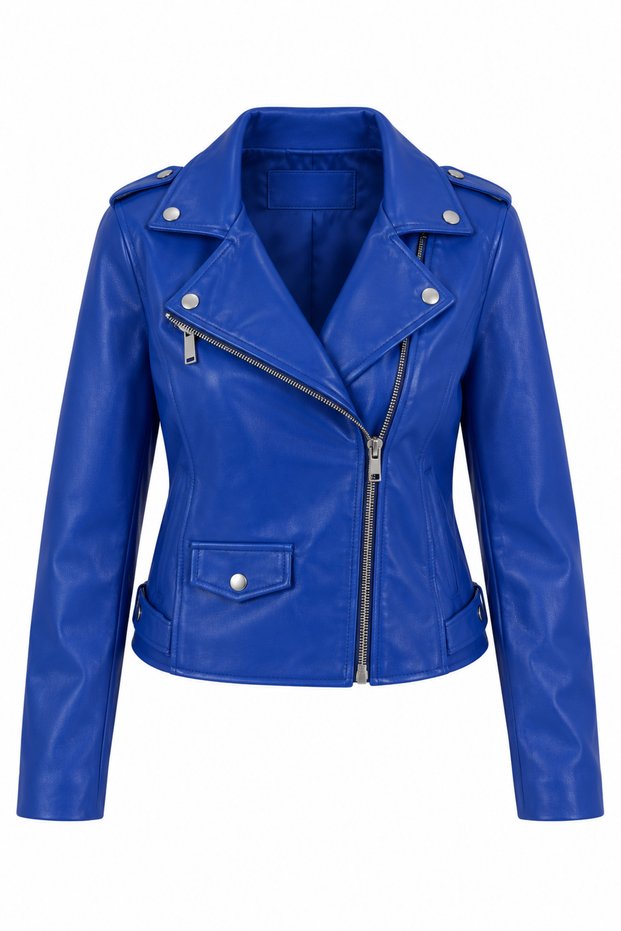 Zipper Detailed Faux Leather Jacket