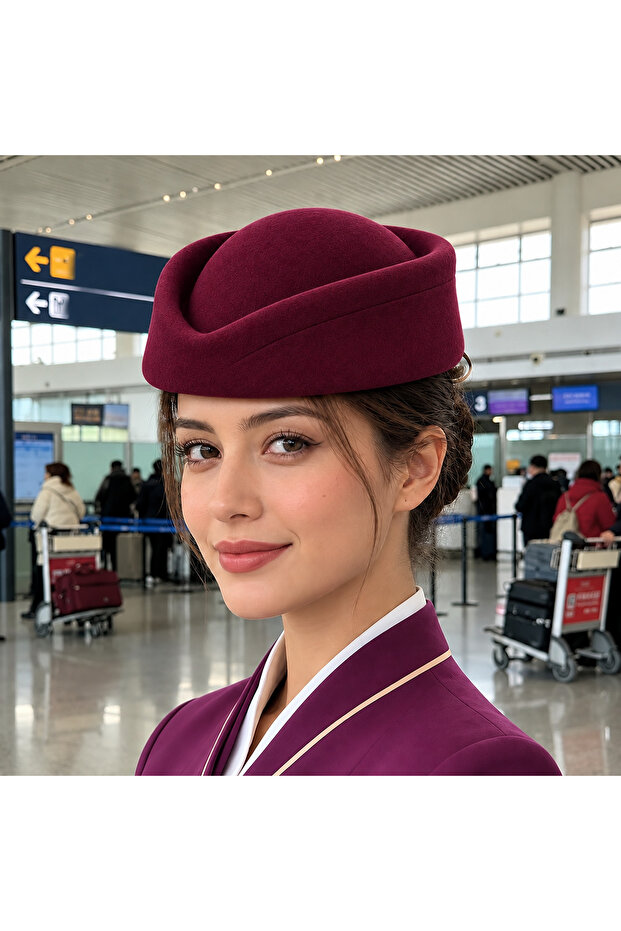 Plum Pillbox Hat - 9988