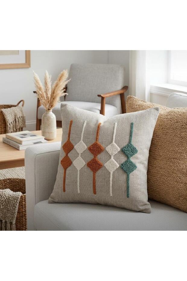 Punch Throw Pillow Cover,Embroidered Throw Pillow,Decorative Pillow Cover,2-Piece Throw Pillow Set, Bohemian Throw Pillow Cover.