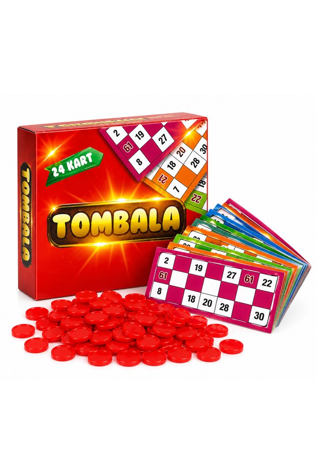 Bingo Game 24-Card Family Entertainment Game – Includes Stones and Tokens 2-20 Players Ages 6+