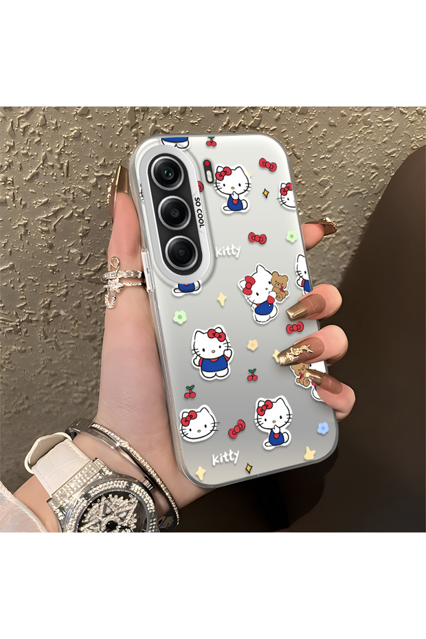 Cute Cartoon Cat Style Case for Tecno Camon 40 Pro 5g Compatible, Shock-Absorbing Structure, Matte Texture