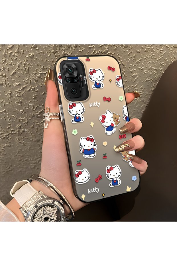 Redmi Note 10 Pro Compatible Cute Cartoon Cat Style Case, Shock-Absorbing Structure, Matte Texture
