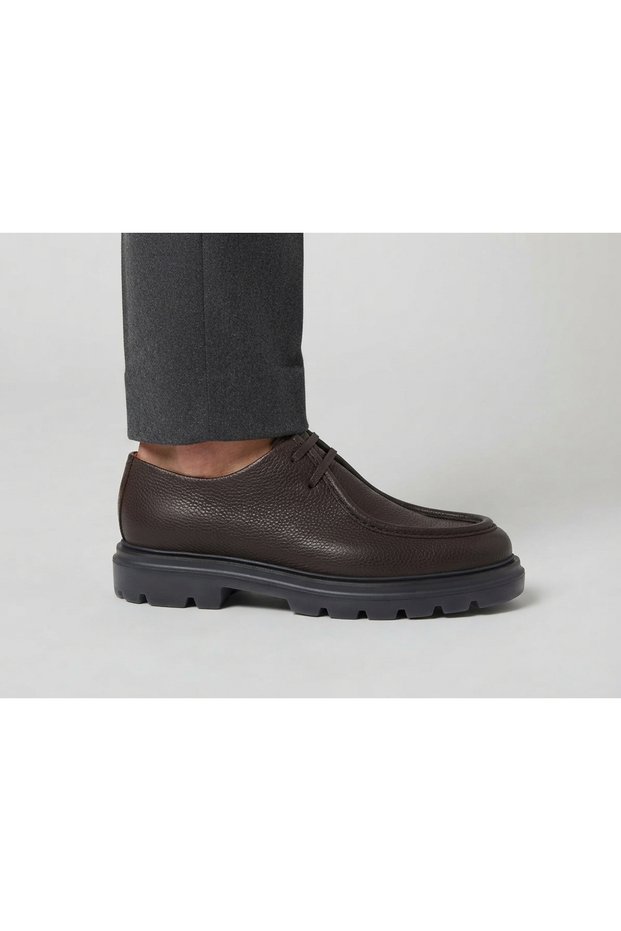 Genuine Leather Lace-Up Casual Men's Shoes
