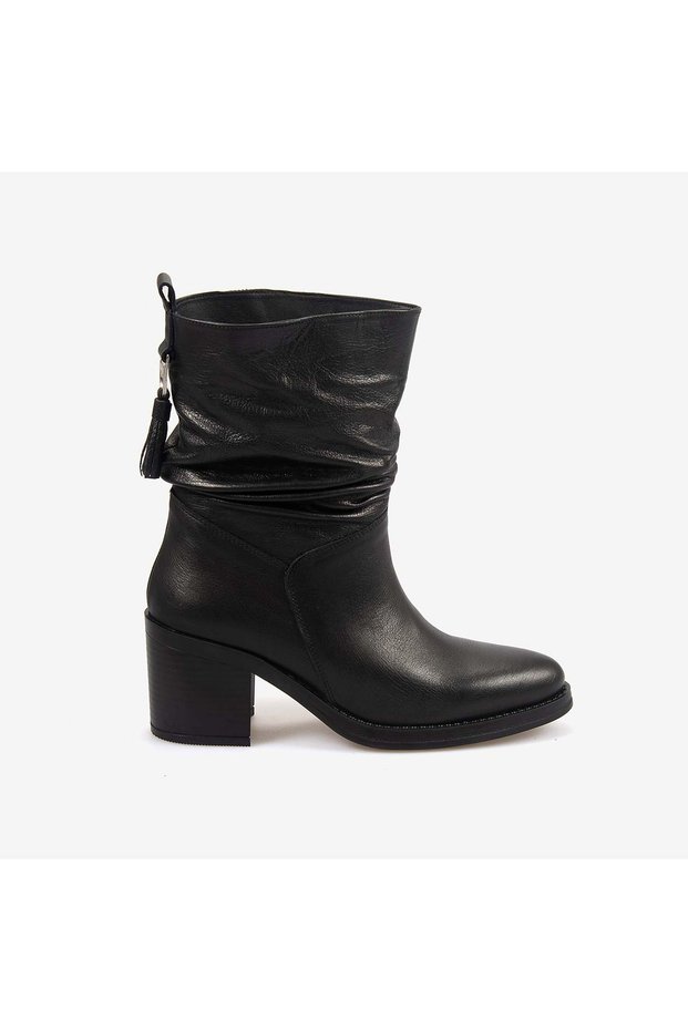 Hawen Angels Women's 7cm Rubber Sole Genuine Leather Boots 71455