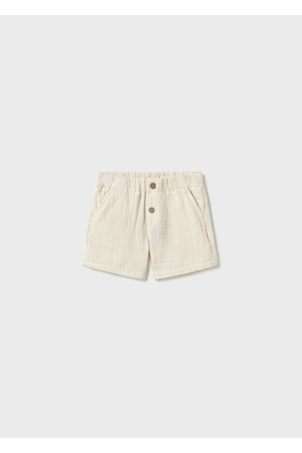 Baby Boy Bermuda Shorts Cream 01216