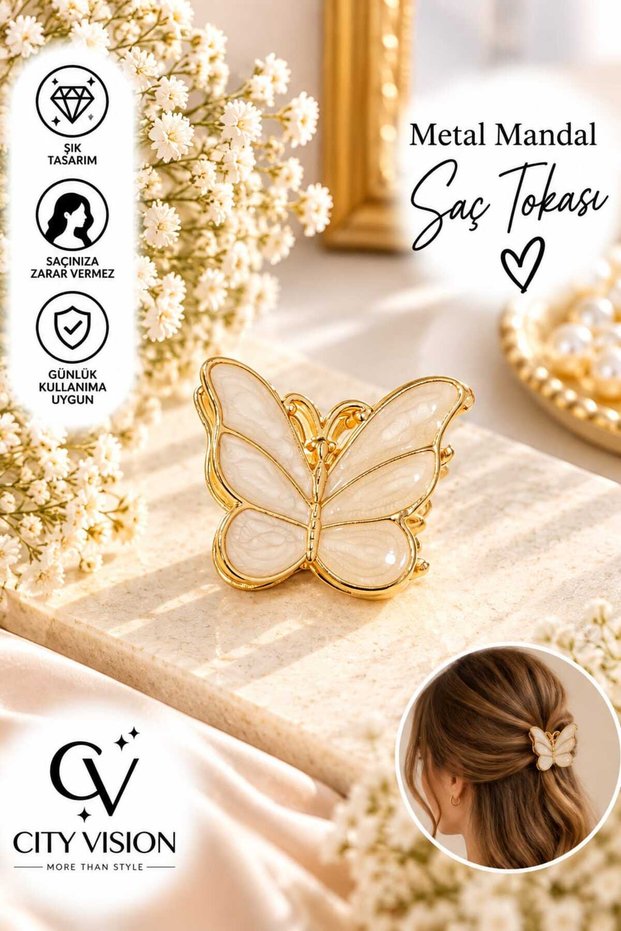 Butterfly Model Medium Size 5 cm Metal Hairpin