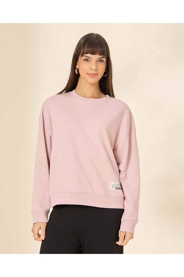 Women Pink Relaxed Fit Sweatshirt