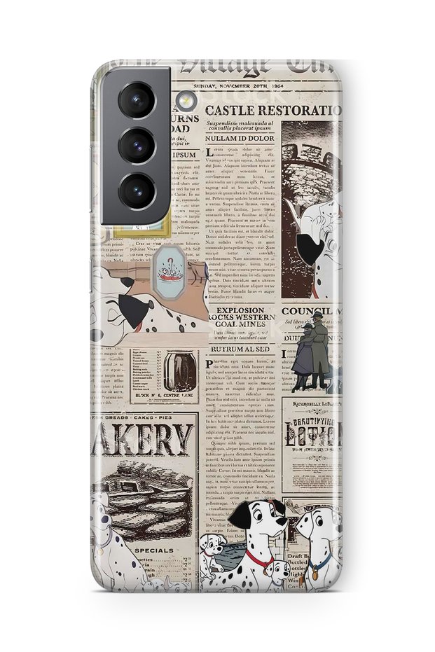 Samsung Galaxy S21 Compatible 101 Dalmatians Patterned Transparent Phone Case