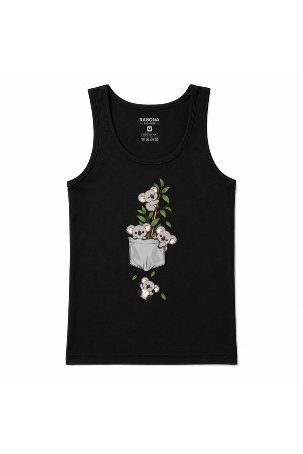 Koala Pocket Crew Eucalyptus Graphic Tank Top