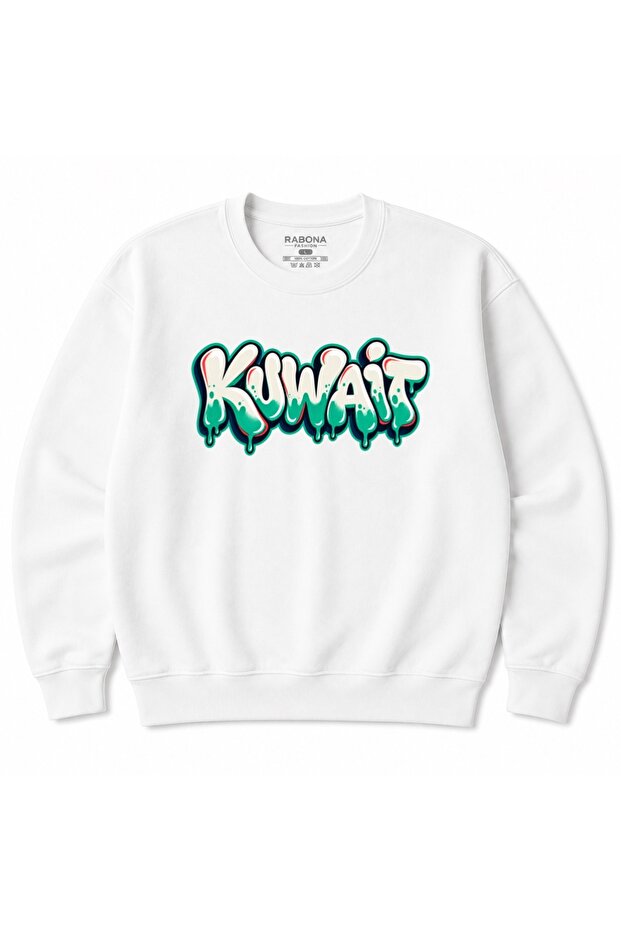 Kuwait Drip Urban Graffiti Lettering Graphic Sweatshirt