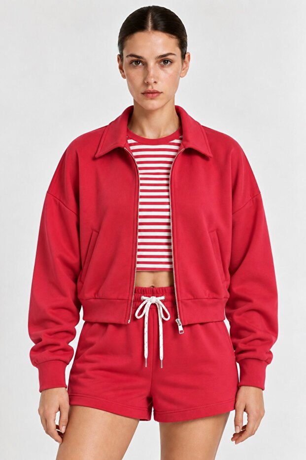 Polo Collar Jacket