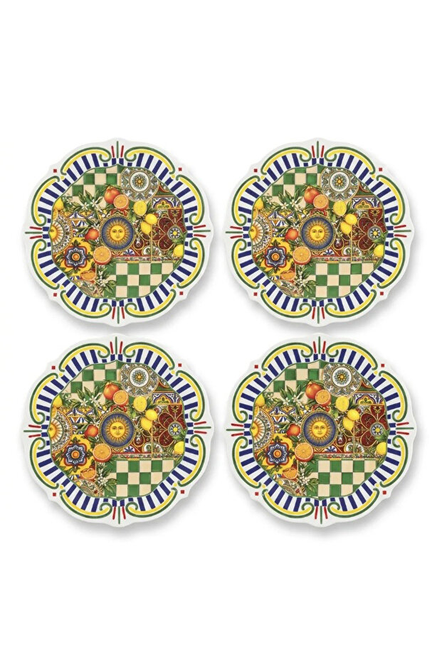 Sanora Melamine 28 cm 4-Piece Plate Set