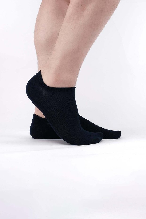 Men's Modal Single Summer No Show Socks Navy Blue