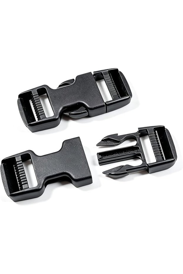 4Pcs 1 Inch No‑Sew Dual‑Adjustable Quick Release Buckle,Backpack clips