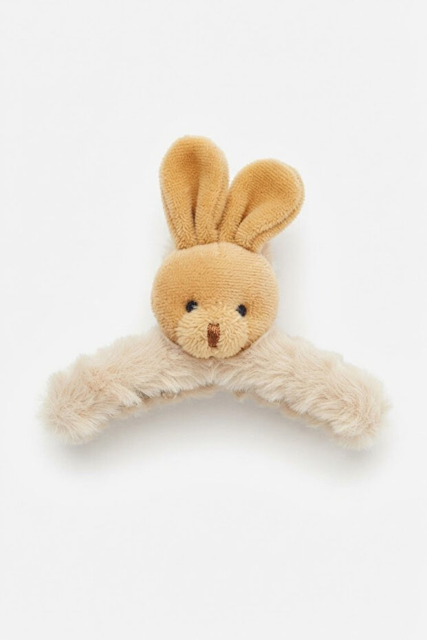 Plush Hairpin with Cute Rabbit Figure - Trendy Plush Hairpin