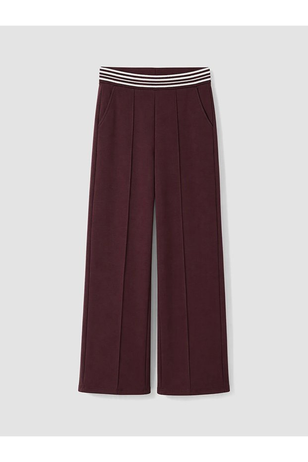 Plum Striped Soft Touch Women's Sweatpants