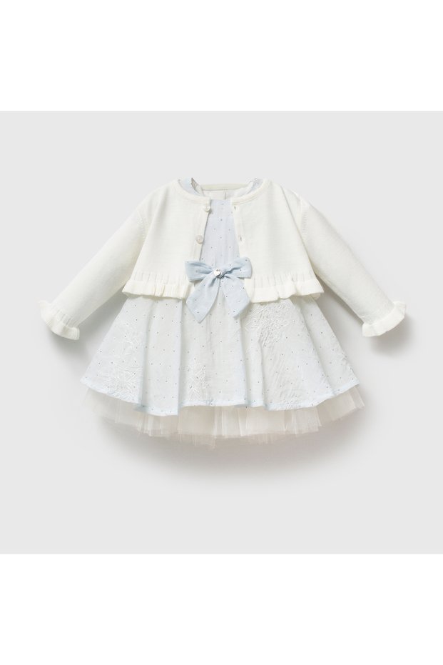 Pastel Bloom Knitwear Cardigan Long Sleeve Baby Girl Dress