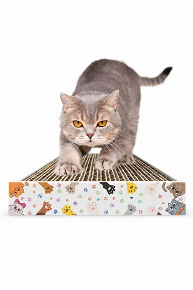 Pami̇t Home Tırmata Natural Flat Corrugated Cardboard Cat Scratching Board 47X17 cm