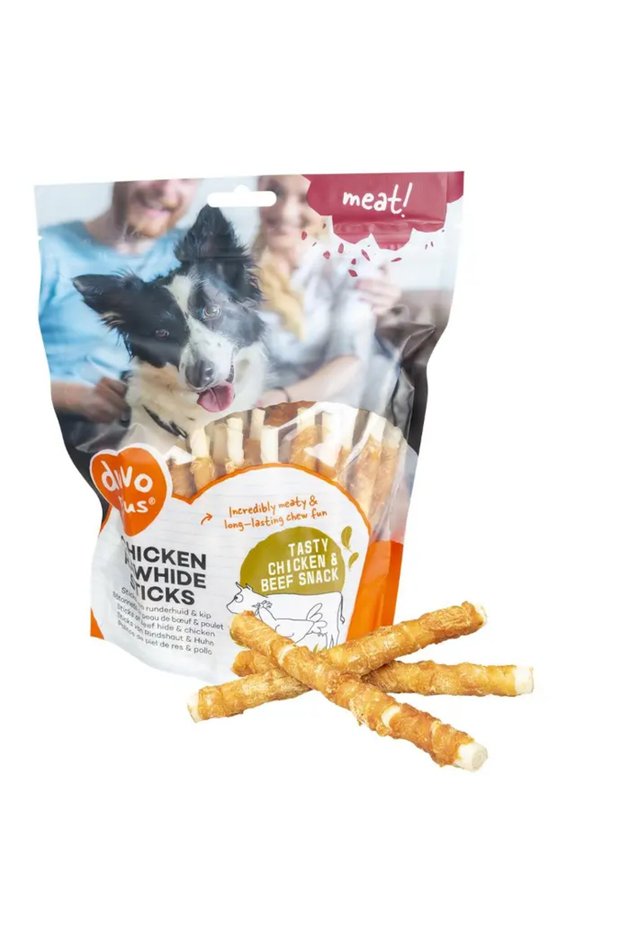 Duvo+ Meat Chicken & Rawhide Sticks Small 12.5Cm - 400G
