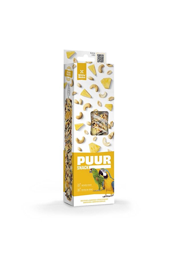 Puur Sticks With Peanut & Pineapple For Parrot -[Weight - 170g]