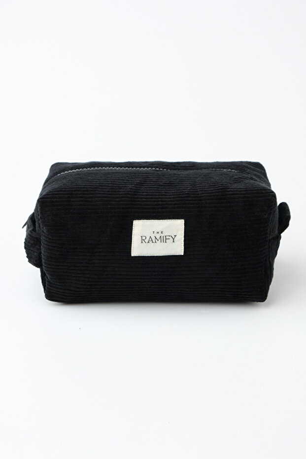 Velvet Fabric Large Size Quilted Makeup Bag Travel Bag