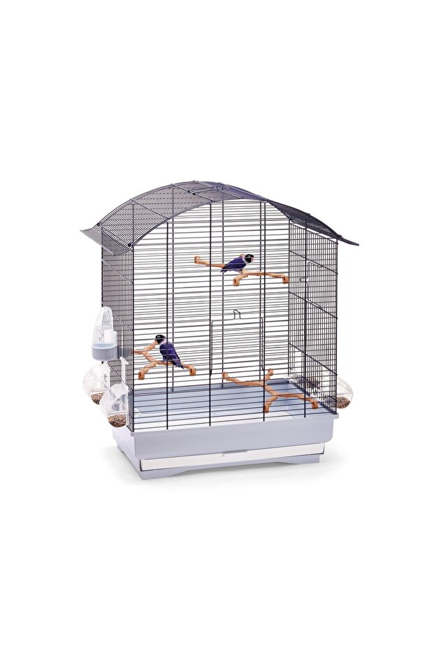 Agata Cage 58X33X62,5Cm For Canaries, Parakeets And Exotic Birds- Blue/Ghiaccio