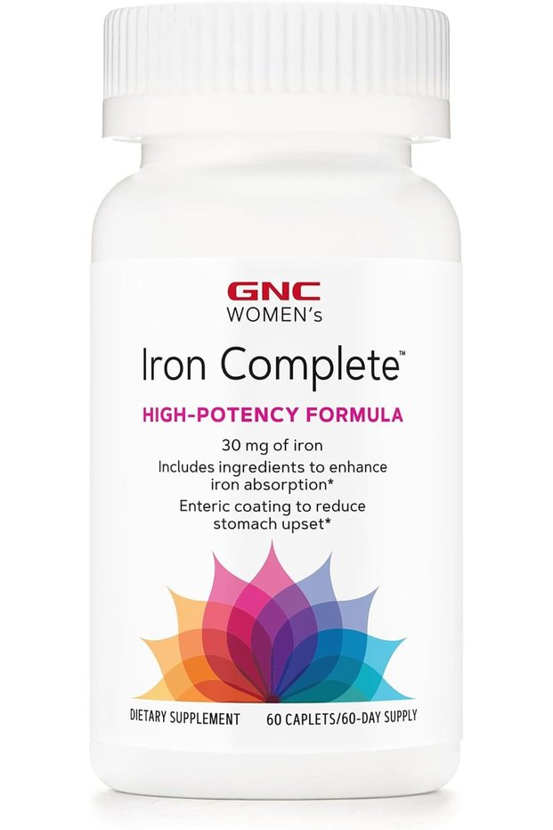 GNC Women's Iron Complete Multivitamin, 60 Caplets, Enhances Ability to Absorb Iron