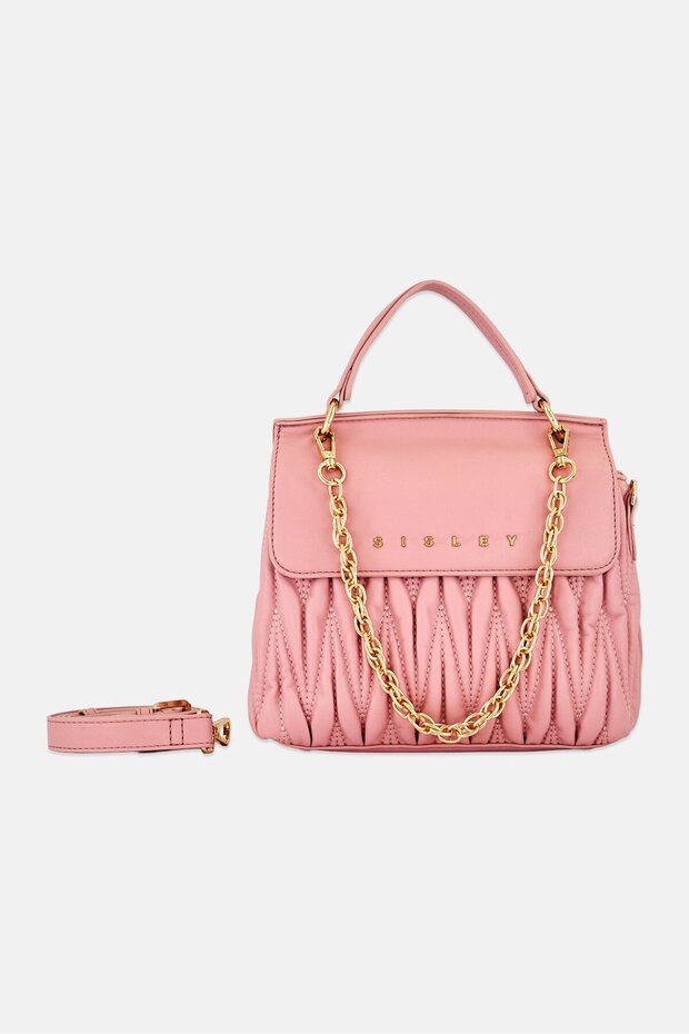 Women Brand Logo Handbag, Pink