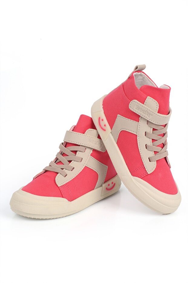 Bobo Girl's Orthopedic Comfortable Sole Lace-Up Linen Sneaker