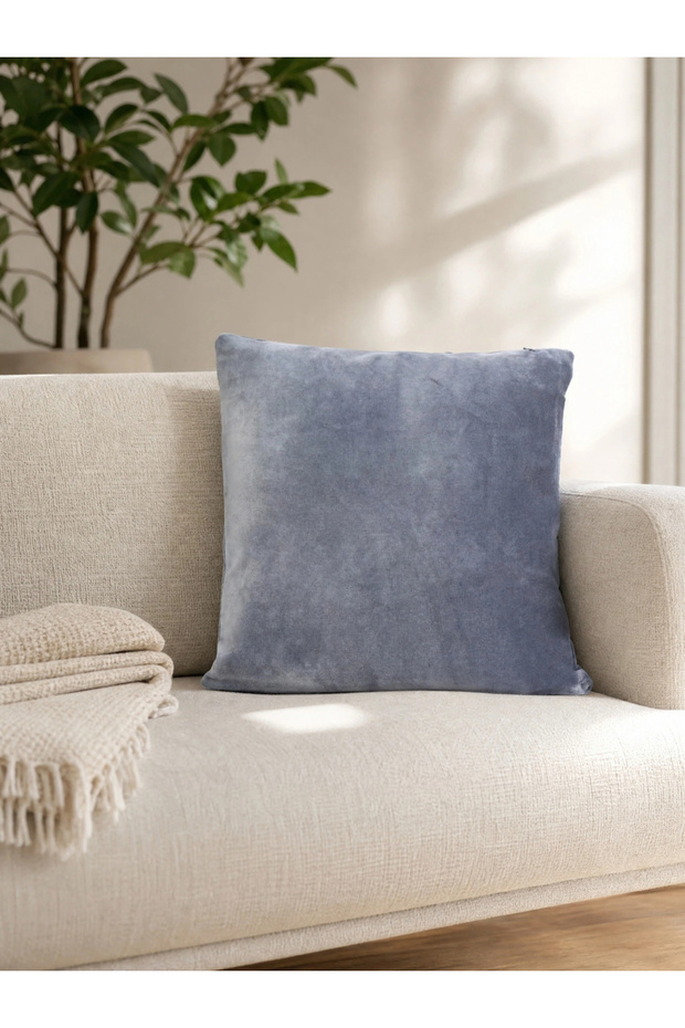 1-Piece Cushion Cover 100% Cotton Velvet 45x45cm