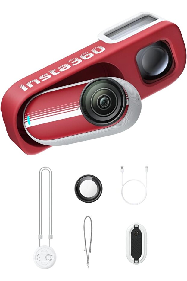 GO 3S Retro Bundle 128GB Red - 4K Vlogging Camera, Tiny & Portable