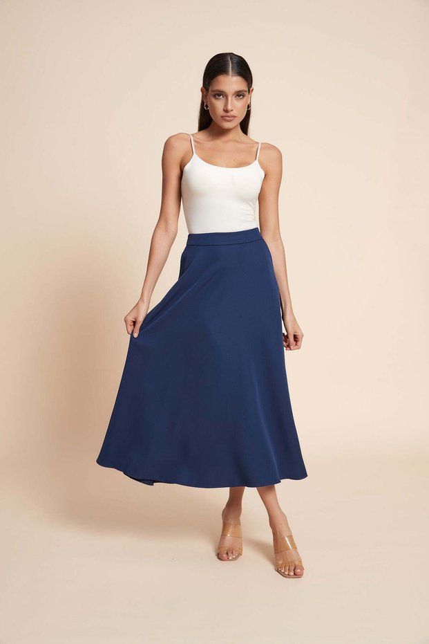 Plain Midi Skirt