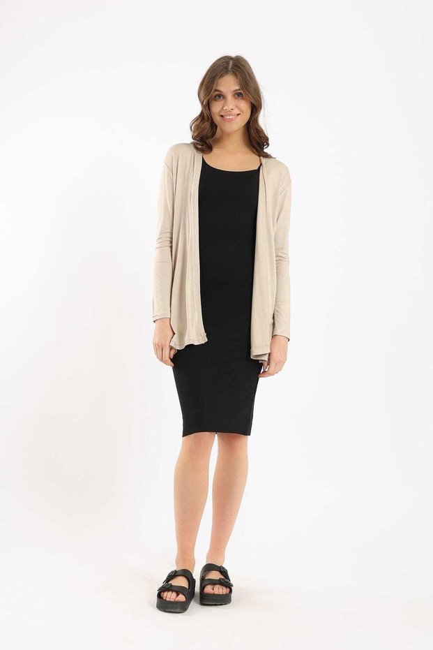 Solid Long-Sleeve Cardigan