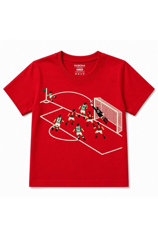 Last-Minute Corner Goal Football Action Graphic Kids T-Shirt