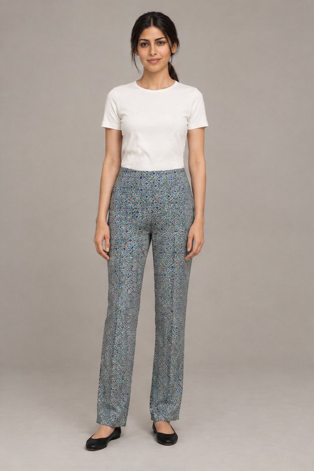 Long Printed Pajama Pants