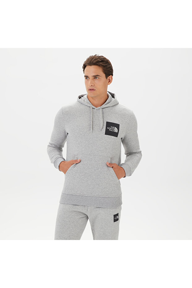 Fine Men's Gray Hooded Hoodie