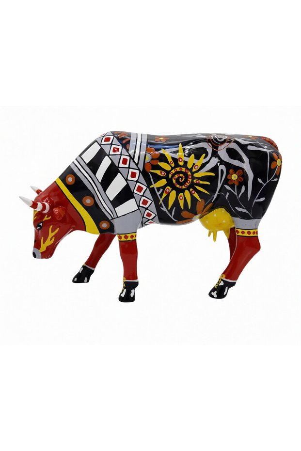Cowparade ART DUCKO Large Museum Edition Hand-Painted Polyresin Cow