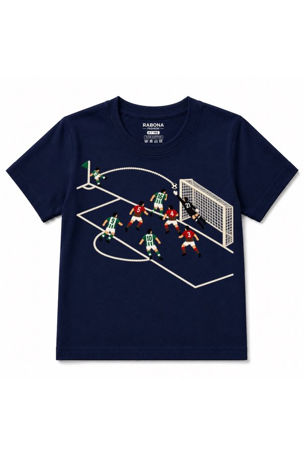 Last-Minute Corner Goal Football Action Graphic Kids T-Shirt