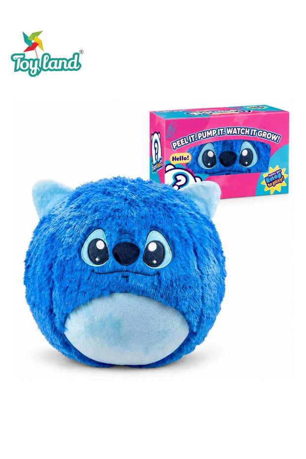 Kids Inflatable Growing Plush Toy with Air Pump – Soft Cartoon Animal Surprise Toy, Pump & Watch It Grow Interactive Sensory Play Toy for Boys & Girls Ages 3+
