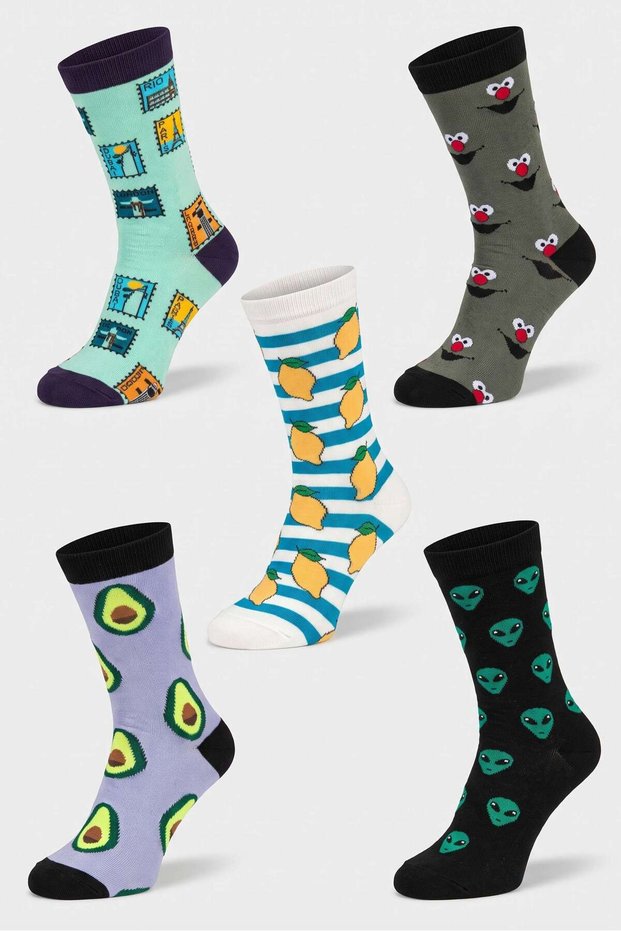 Unisex Happy Socks Patterned 5-Piece Socks