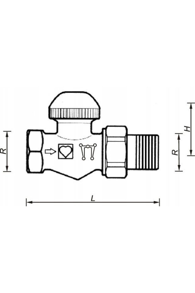 Robinet termostatic drept 1/2''