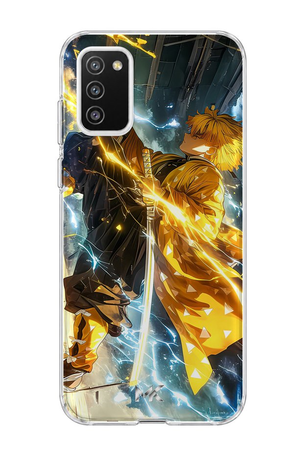 Samsung Galaxy A02S Compatible Anime Lightning Sword Printed Transparent Phone Case