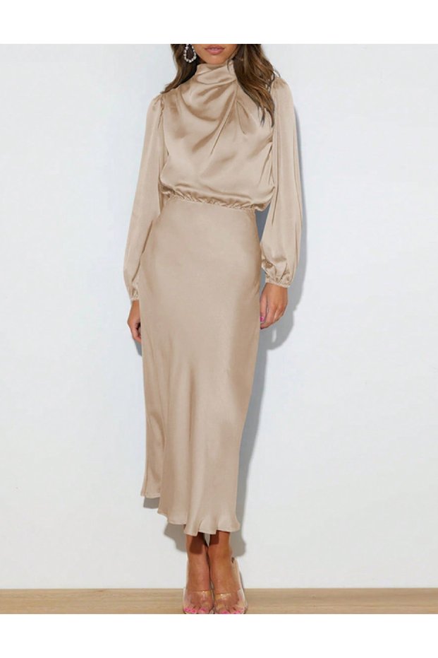 Rochie lunga, crem